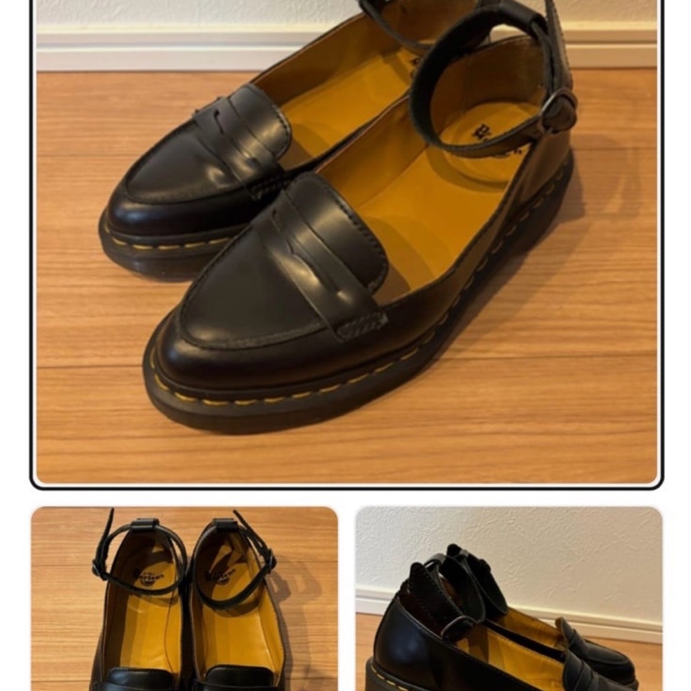 Women's Dr. Martens LEONIE Strap Leather Shoes